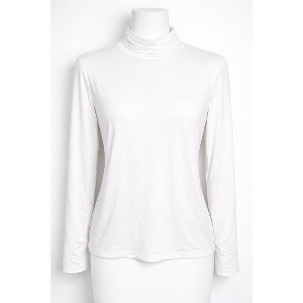 Susan Graver Weekend Essentials Rayon Allure Top Womens‎ 1X Ivory